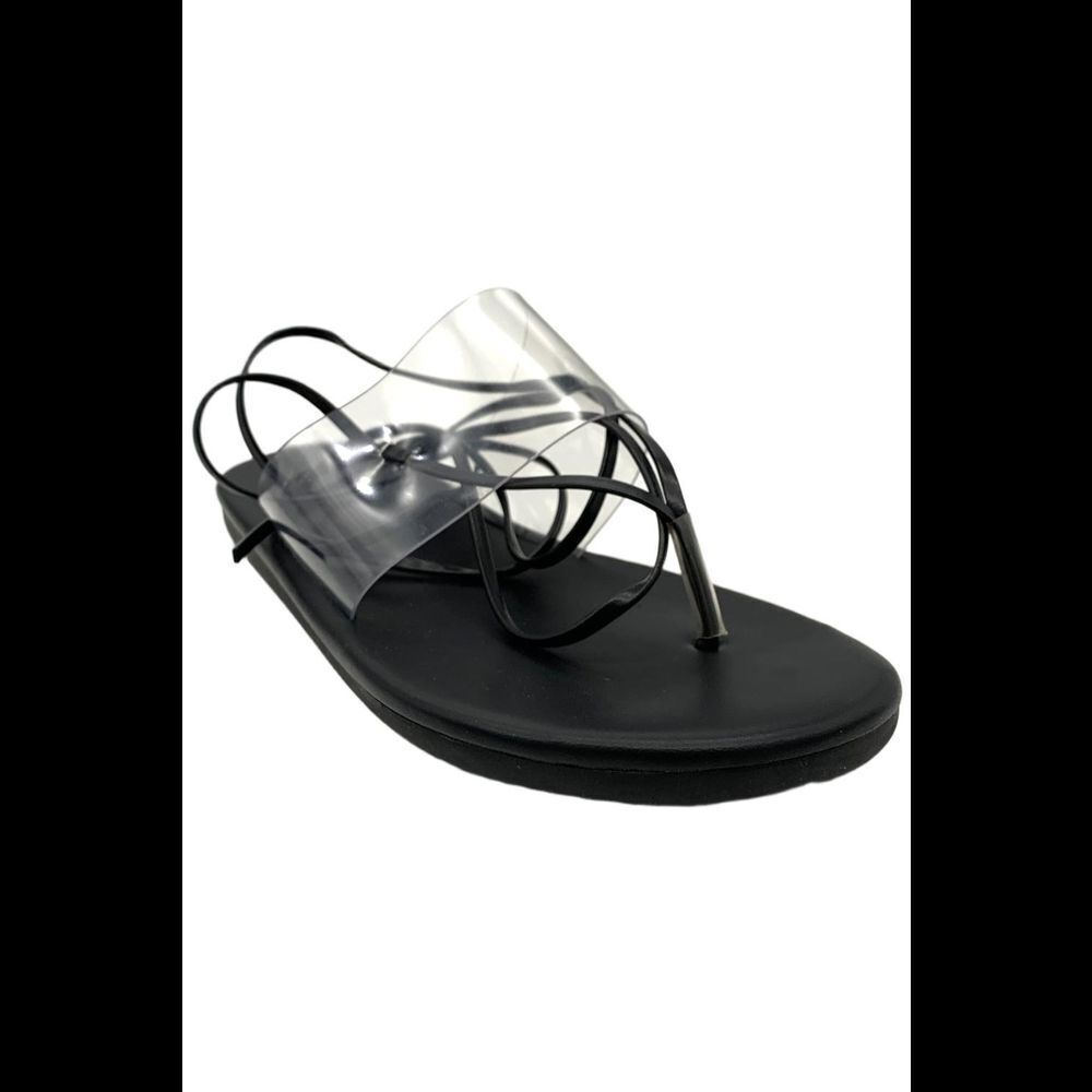 Ancient Greek Women's Eygenia Sandal Clear/Black - Medium